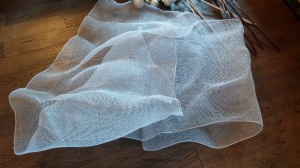 white fabric mantlescape