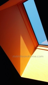 orange painted skylight