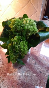 green hydrangea in contemporary flower arrangement2